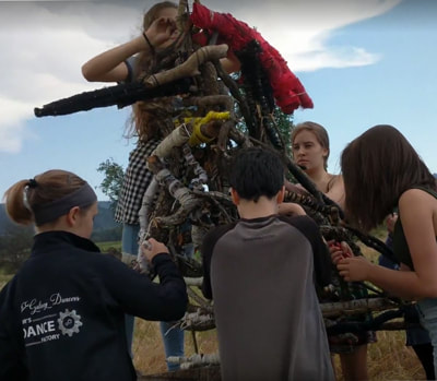 Picture of art installation on Sculpture Walk, Middletown, California